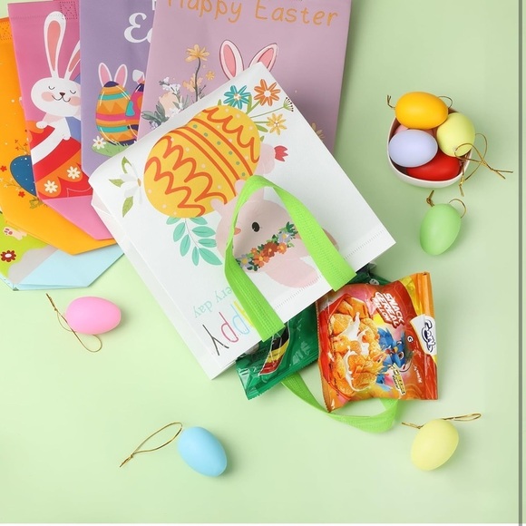 Woven Reusable Easter Gift Bags - Easter Basket, Bunny, Durable Eco Friendly Bag - Picture 4 of 4